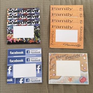 Colorful Graphic Paper Picture Frames Set 10 party favors 3” x 5” photos crafts